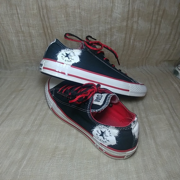 Converse Shoes - 🎈CONVERSE ALL STAR PAINTBALL DRIP BLACK RED TRIM